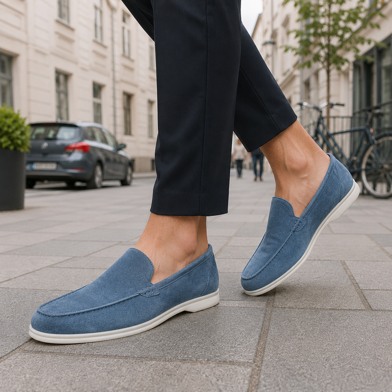 Mocasines clásicos de piel para hombre