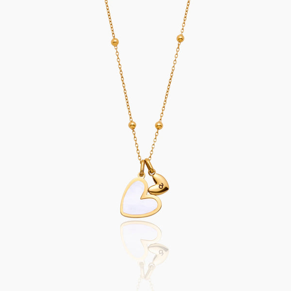 Initial Heart Duo Necklace