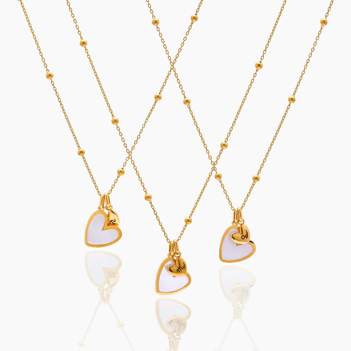 Initial Heart Duo Necklace
