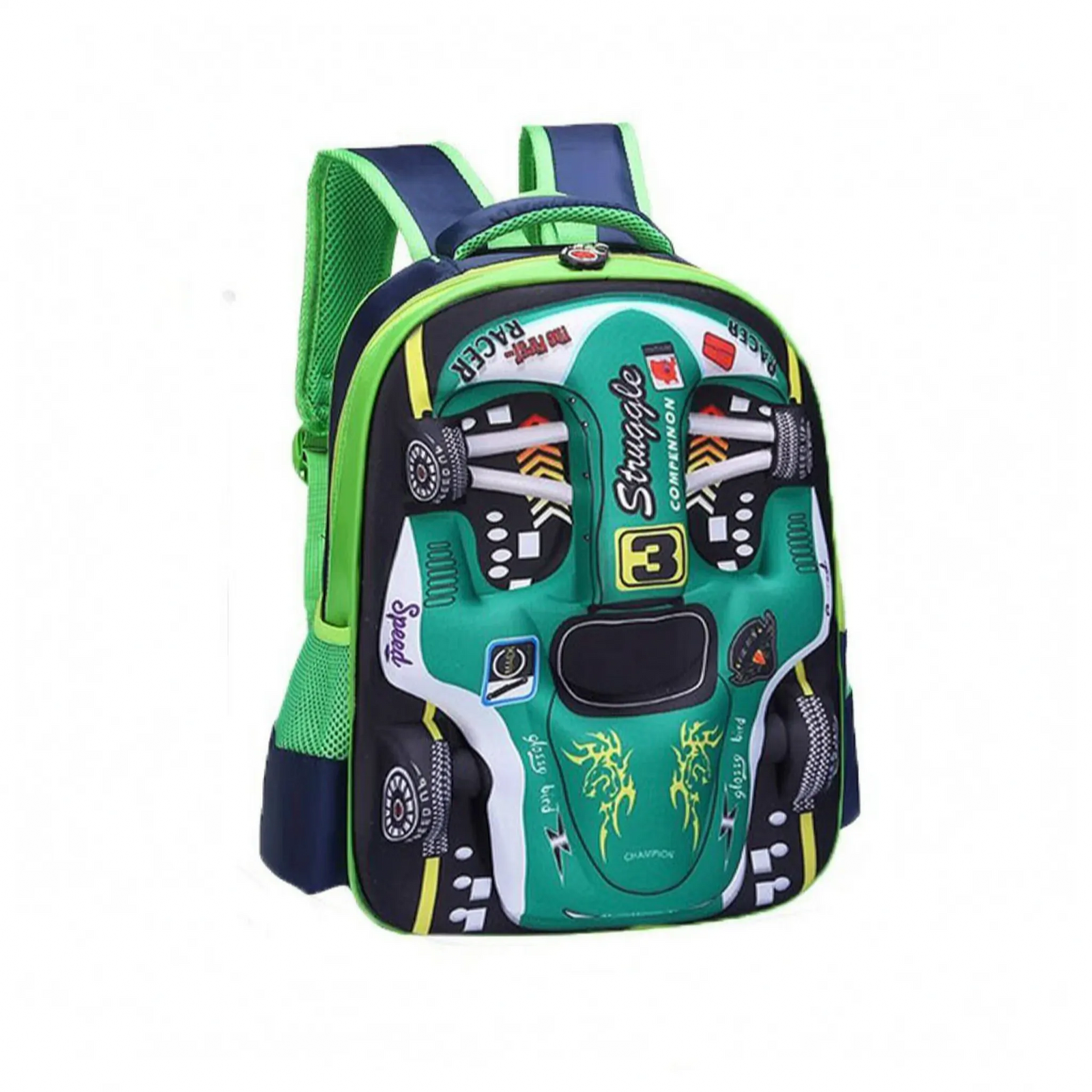 Mochila escolar verde azul roja para niños