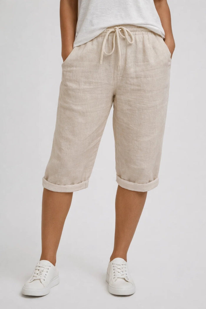 Pantalón corto elástico de verano de corte holgado para mujer