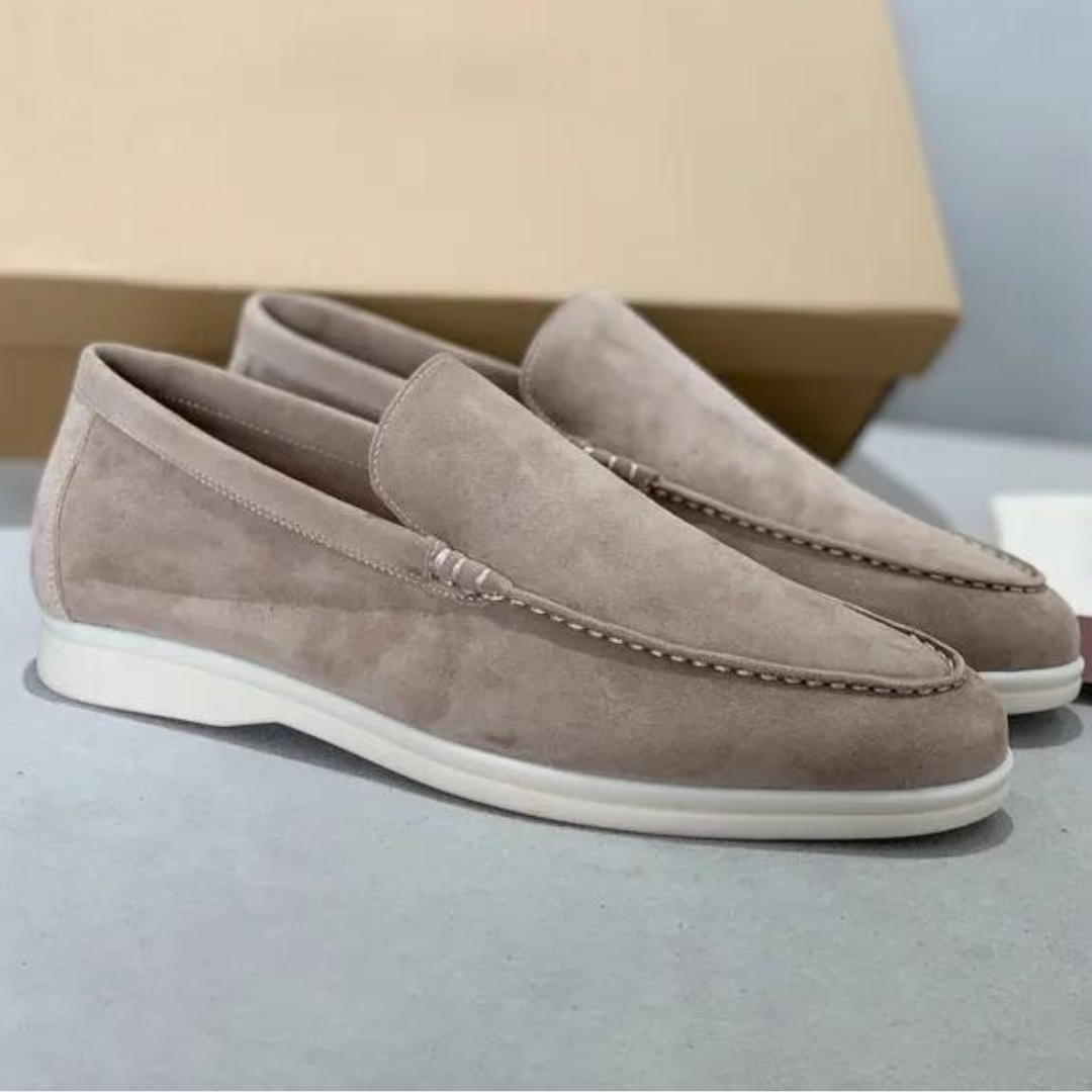 Mocasín sin cordones de piel para hombre