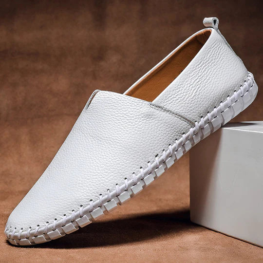 Zapatos sin cordones cómodos ligeros de piel para hombre
