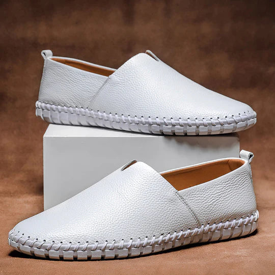 Mocasín sin cordones cómodo de piel para hombre