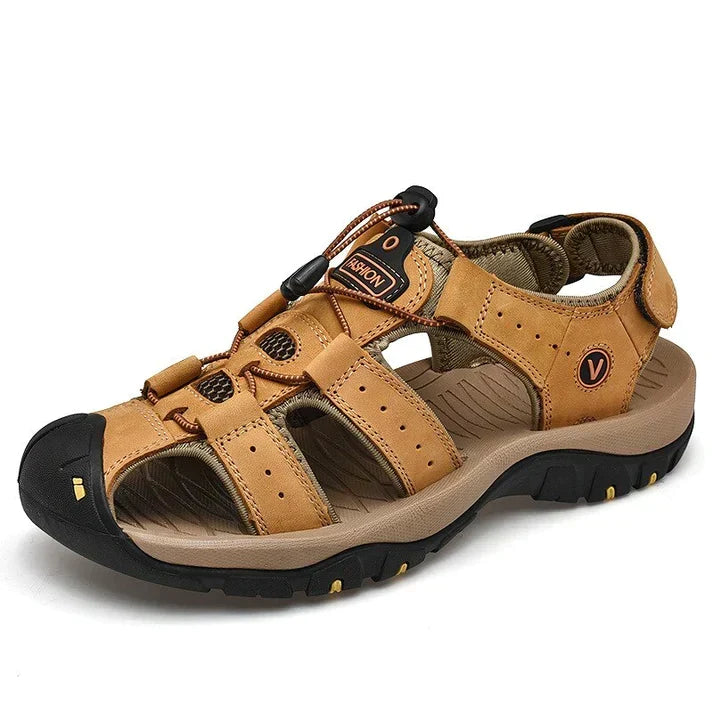 Sandalias ortopédicas ajustables cómodas de piel para mujer