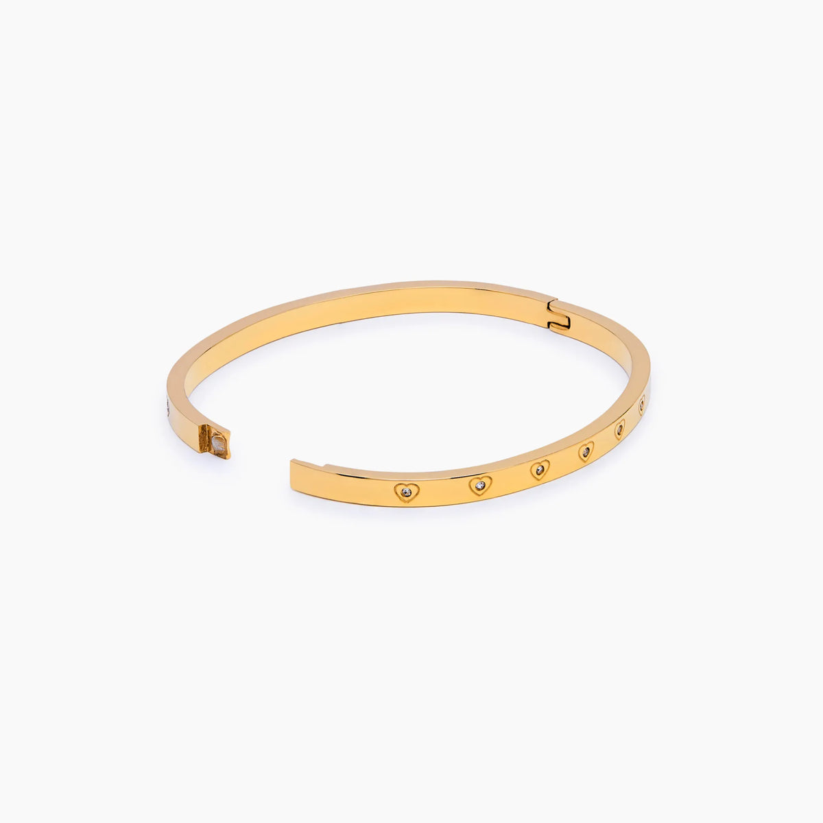 Crystal Heart Bangle