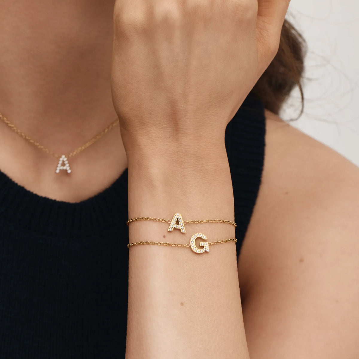 Pavé Initial Bracelet