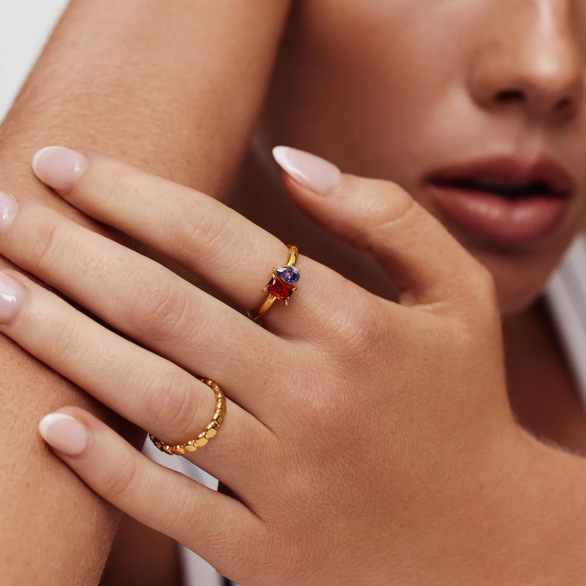 Duo Birthstone Ring