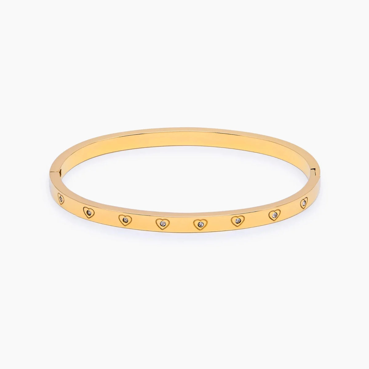 Crystal Heart Bangle