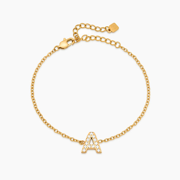 Pavé Initial Bracelet
