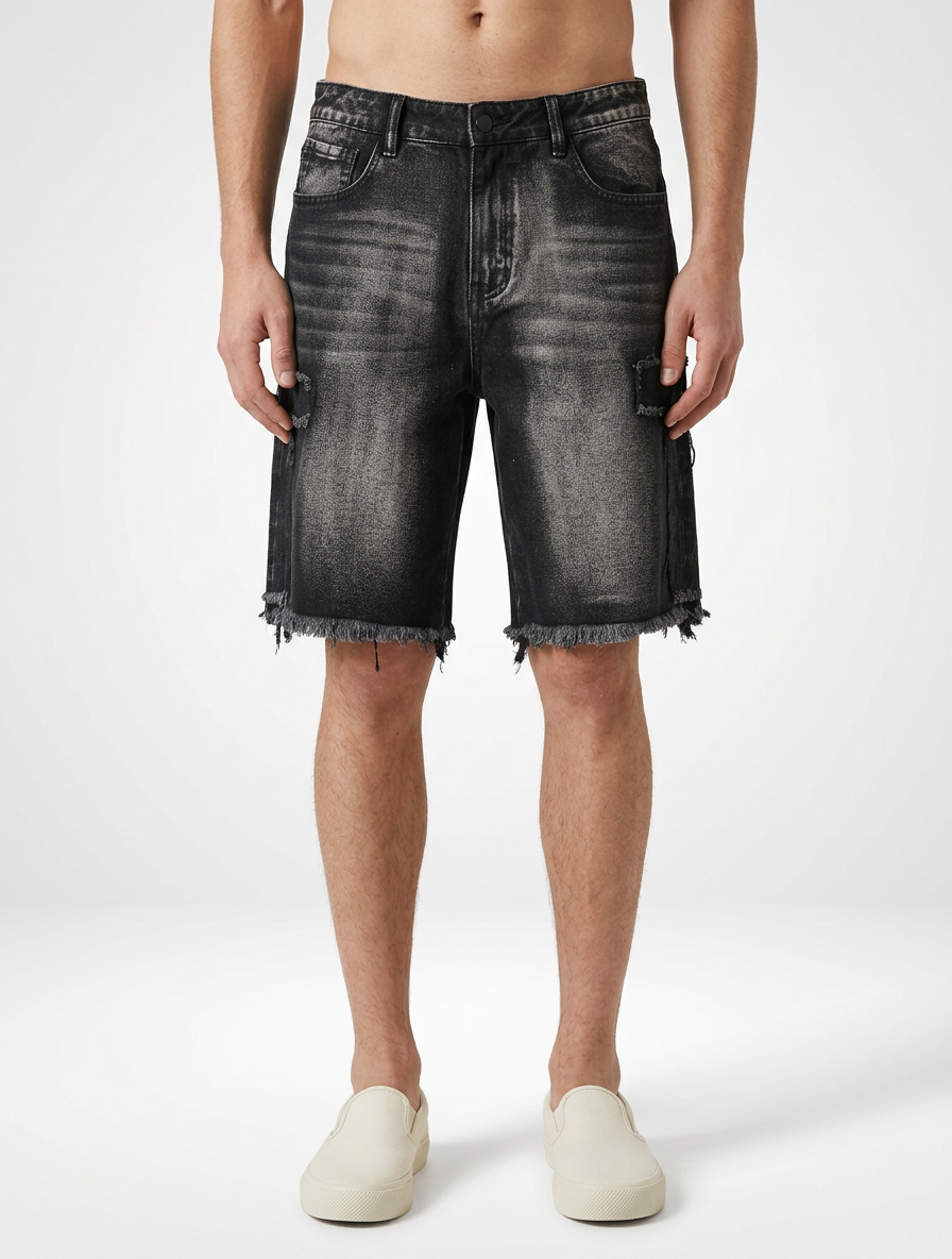 Men’s Denim Jeans Shorts Street Style