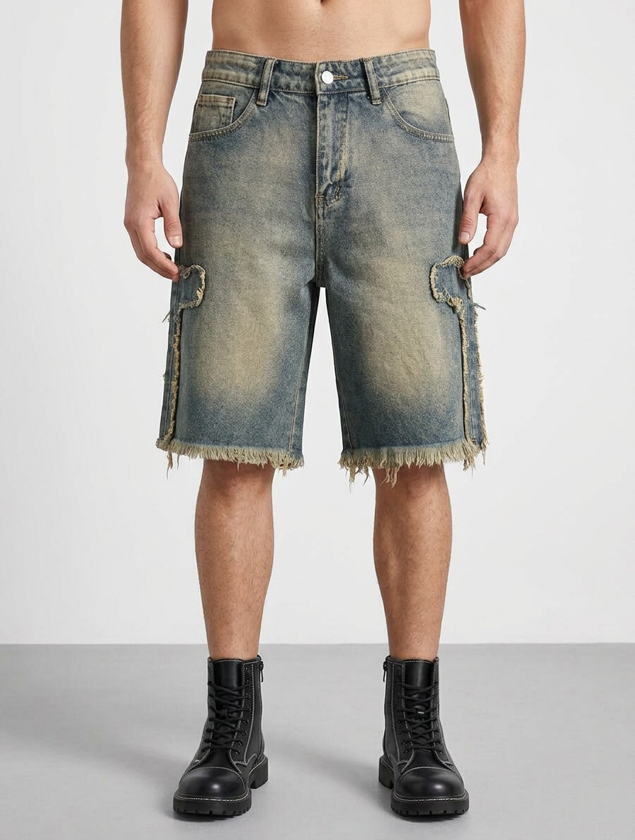 Men’s Denim Jeans Shorts Street Style