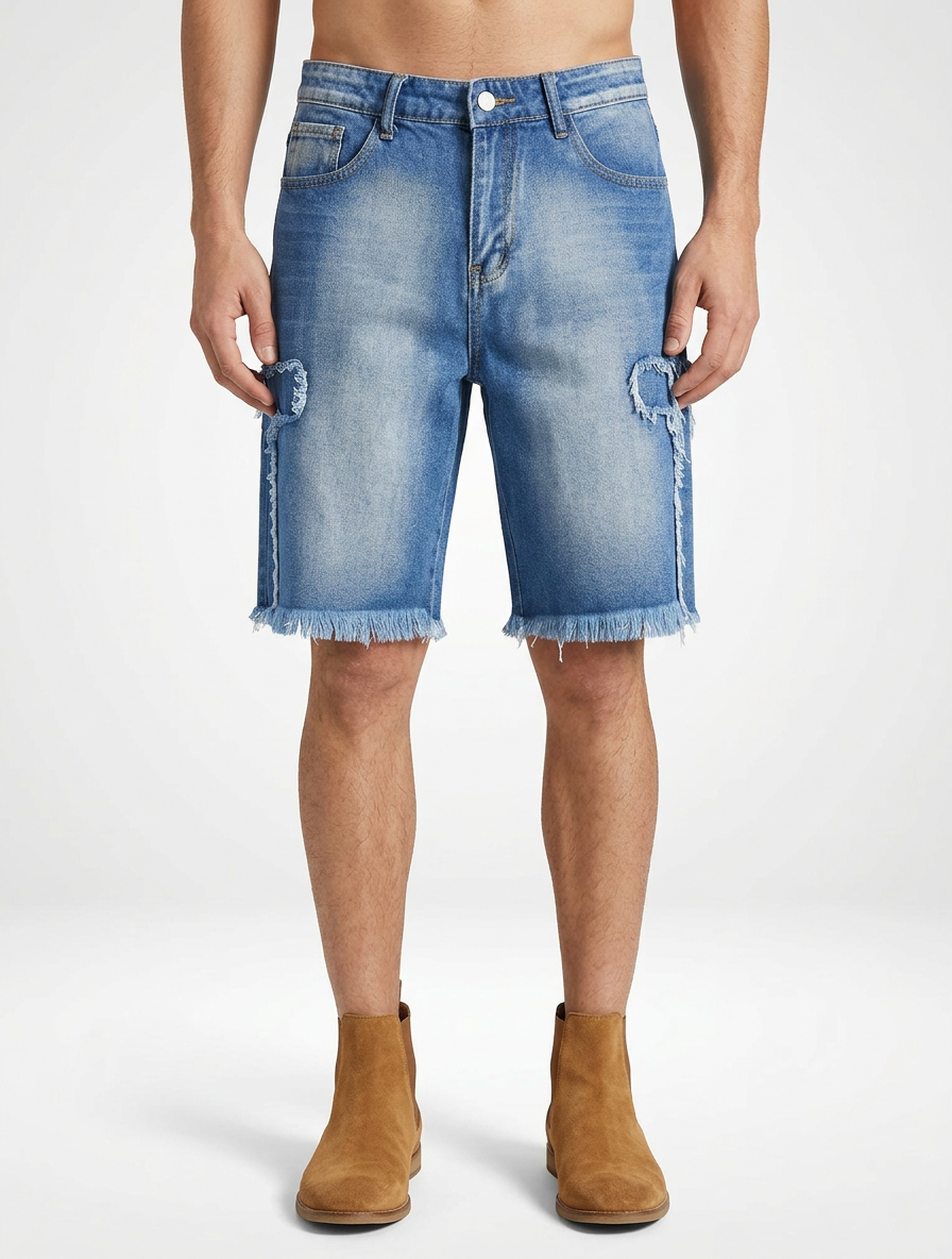 Men’s Denim Jeans Shorts Street Style