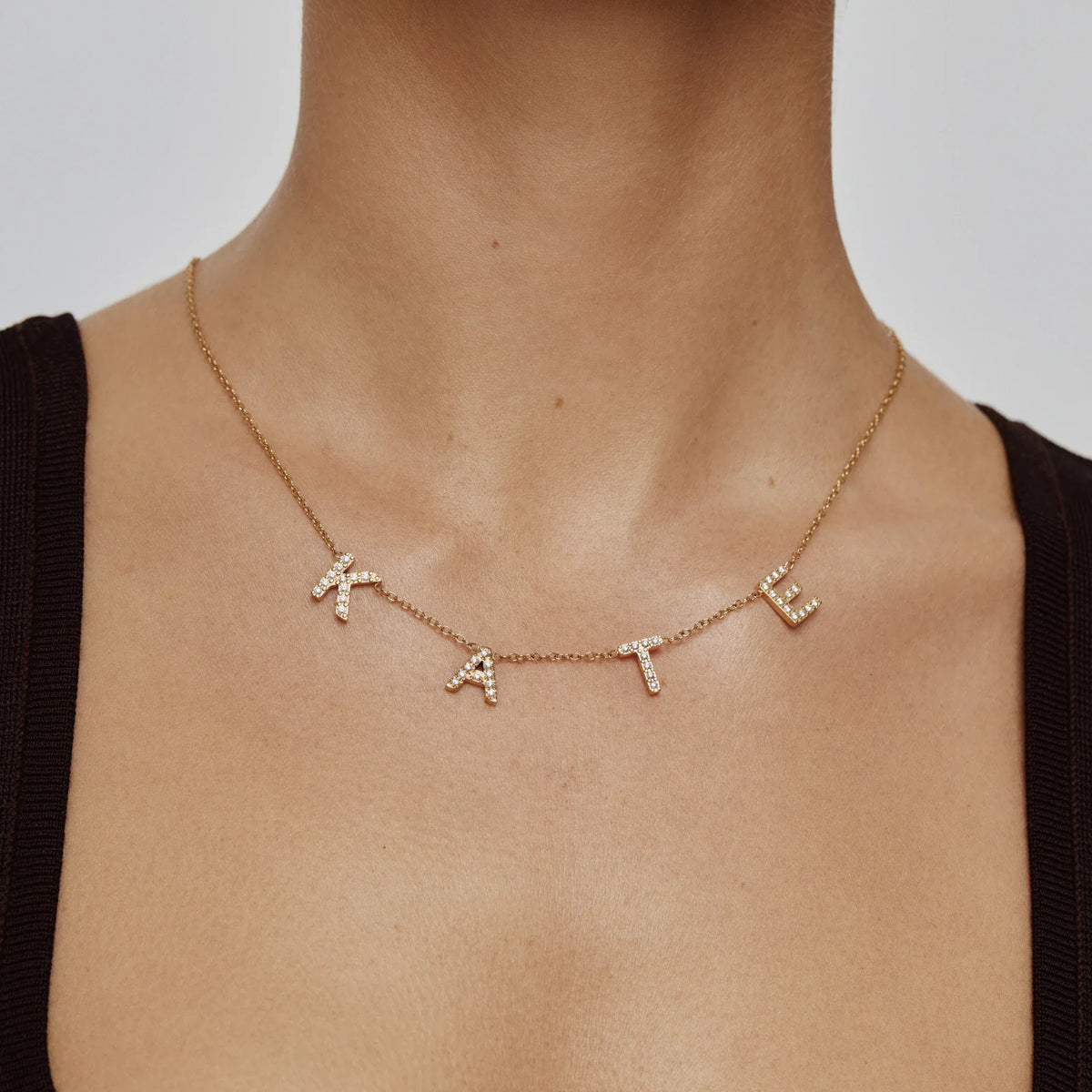 Pavé Custom Name Necklace