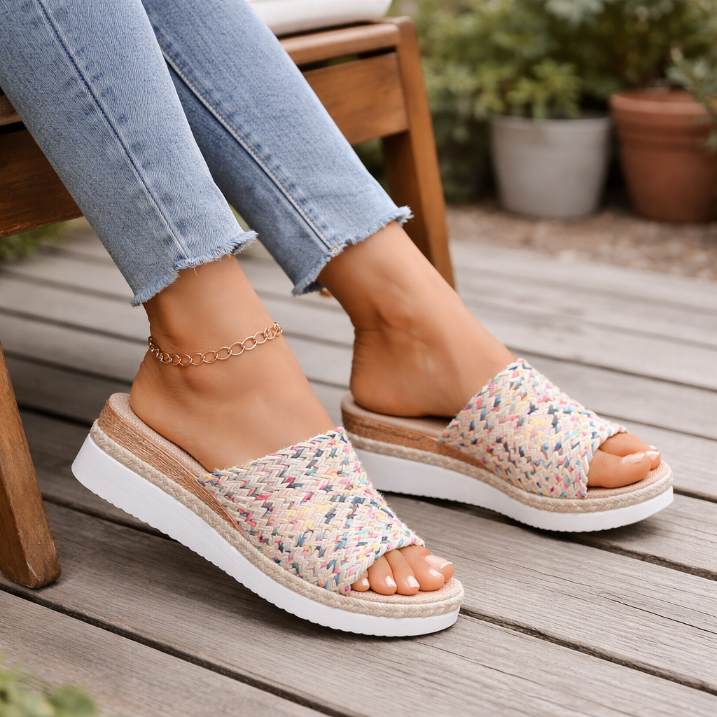 Sandalias de punta abierta para mujer
