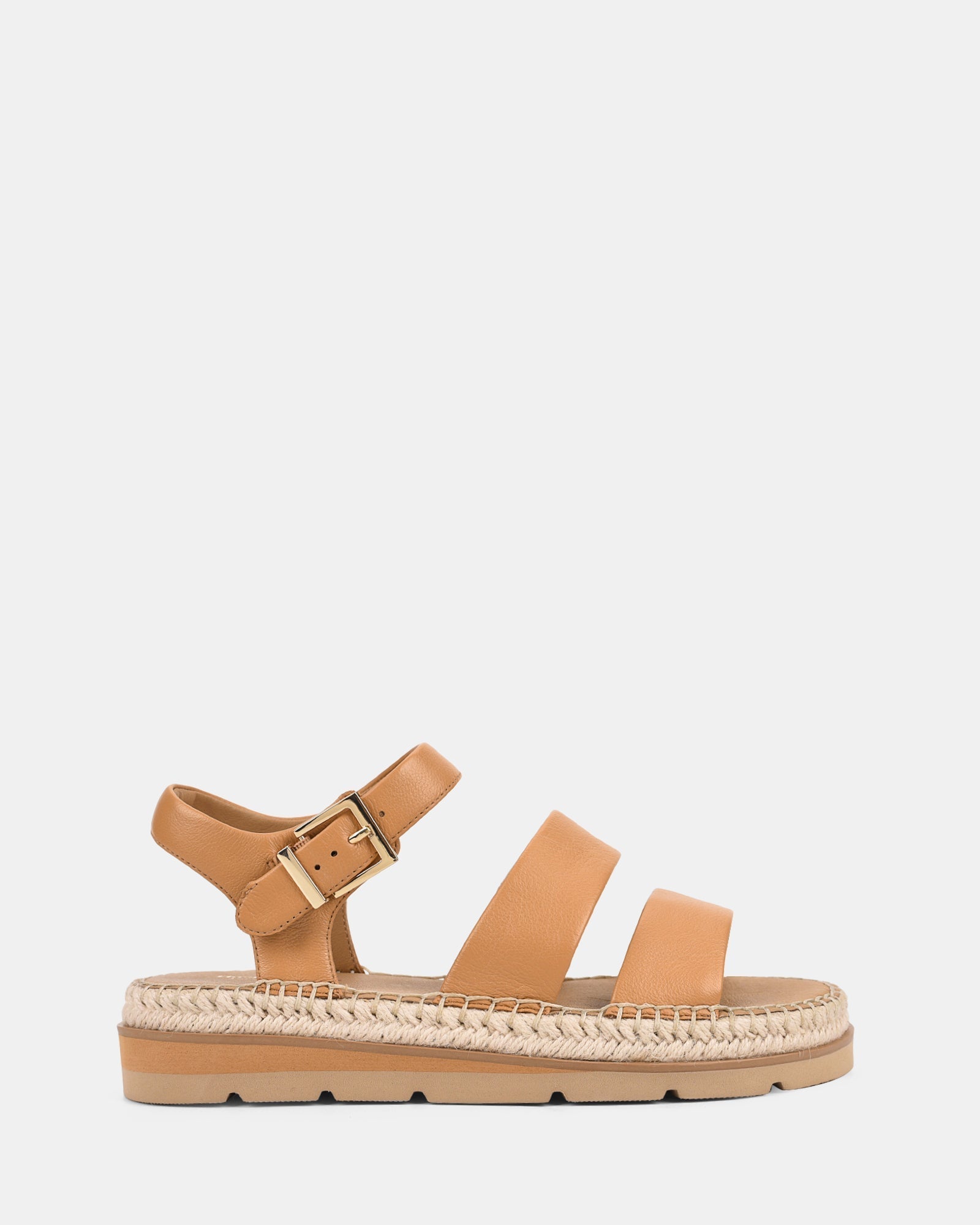 Sandalias de verano ajustables con correa al tobillo de piel para mujer