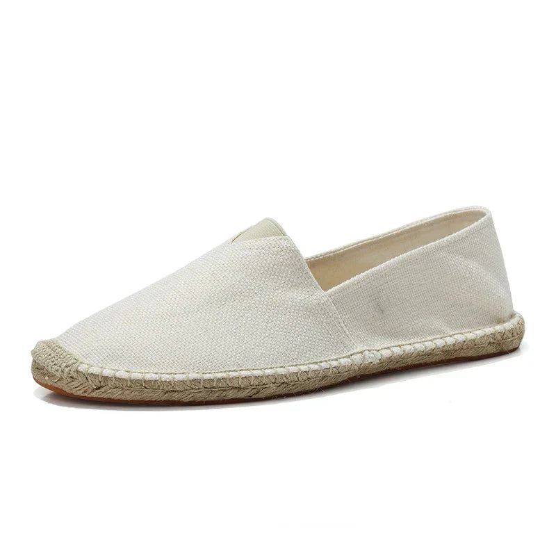 Mocasines con suela antideslizante de lona para hombre