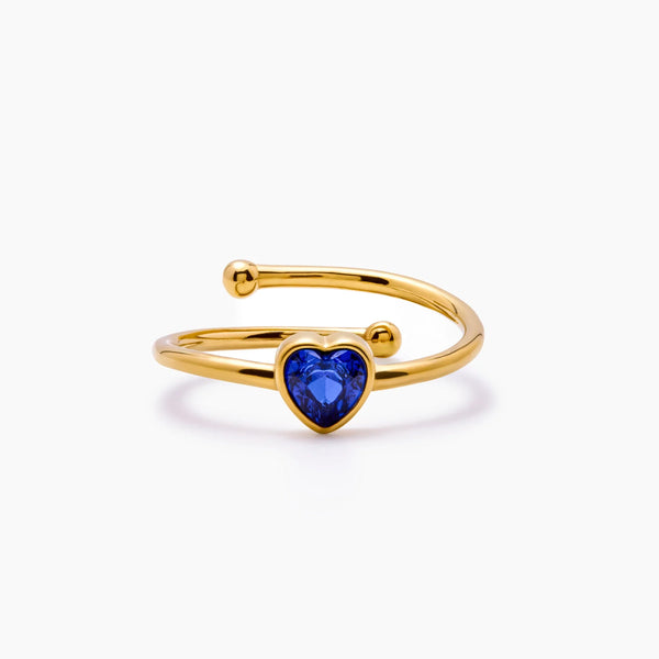 Solo Heart Birthstone Ring