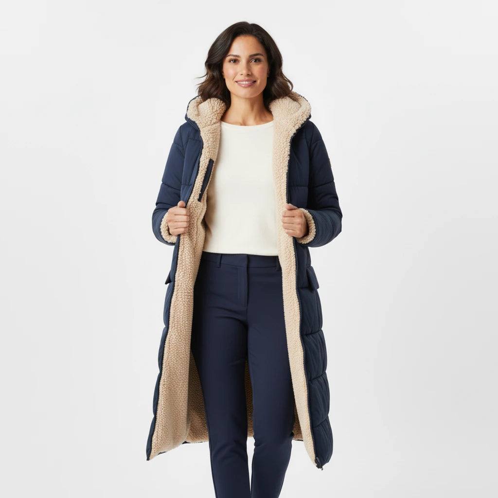 Stylish Black Puffer Jacket for Women – Warm Hooded Winter Coat 11