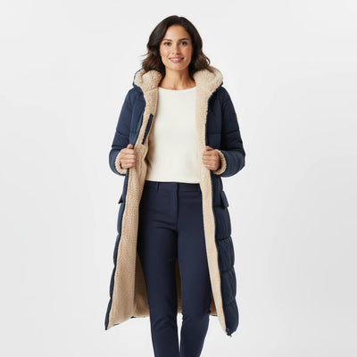 Stylish Black Puffer Jacket for Women – Warm Hooded Winter Coat 11