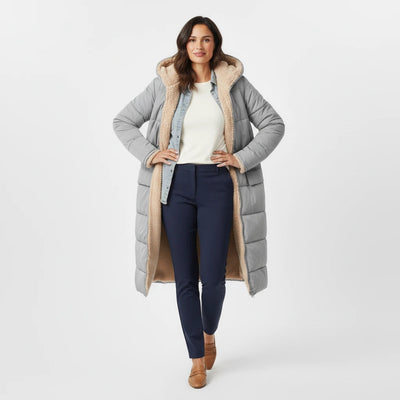 Stylish Black Puffer Jacket for Women – Warm Hooded Winter Coat 6