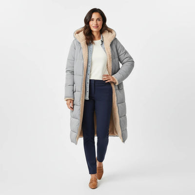 Stylish Black Puffer Jacket for Women – Warm Hooded Winter Coat 7