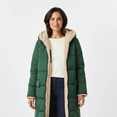 Stylish Black Puffer Jacket for Women – Warm Hooded Winter Coat 9