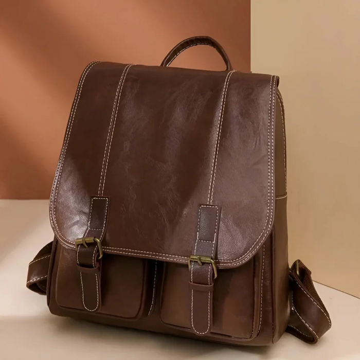Mochila marrón negra