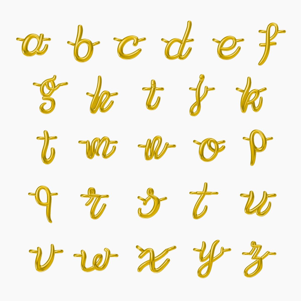 Dainty Cursive Initial Necklace