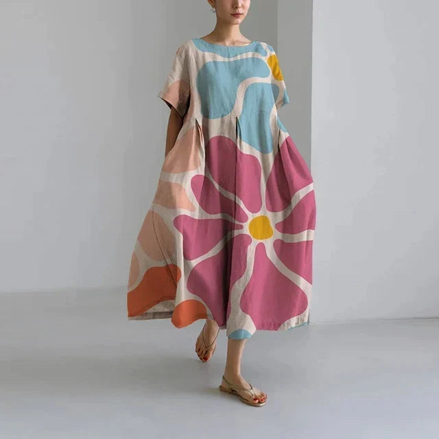Vestido maxi floral oversize de verano