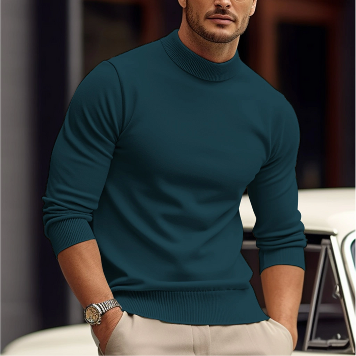Jersey con estilo suave clásico de algodón para hombre