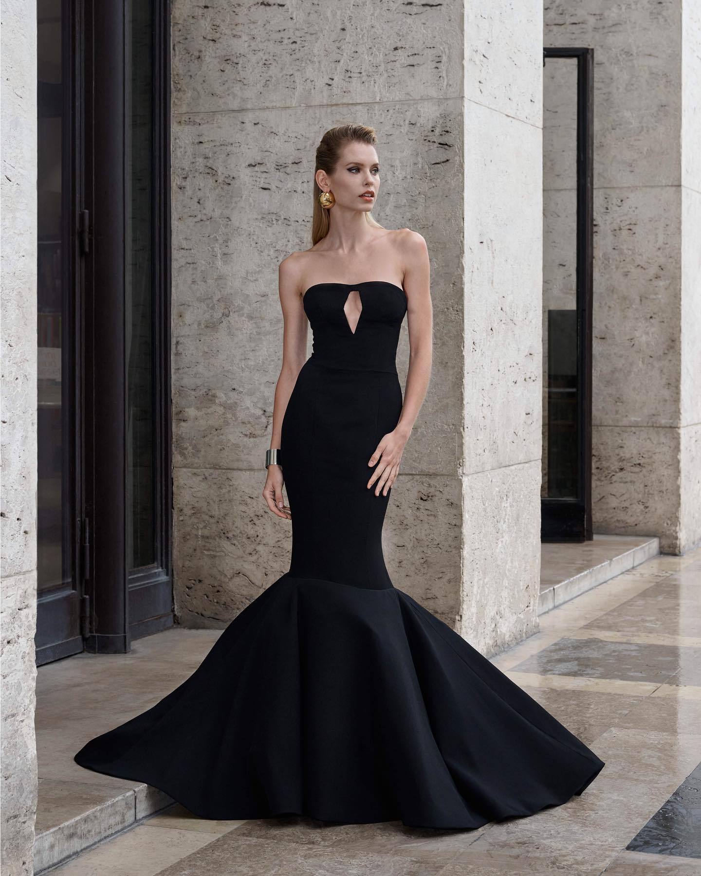 Anika | Vestido largo palabra de honor corte sirena