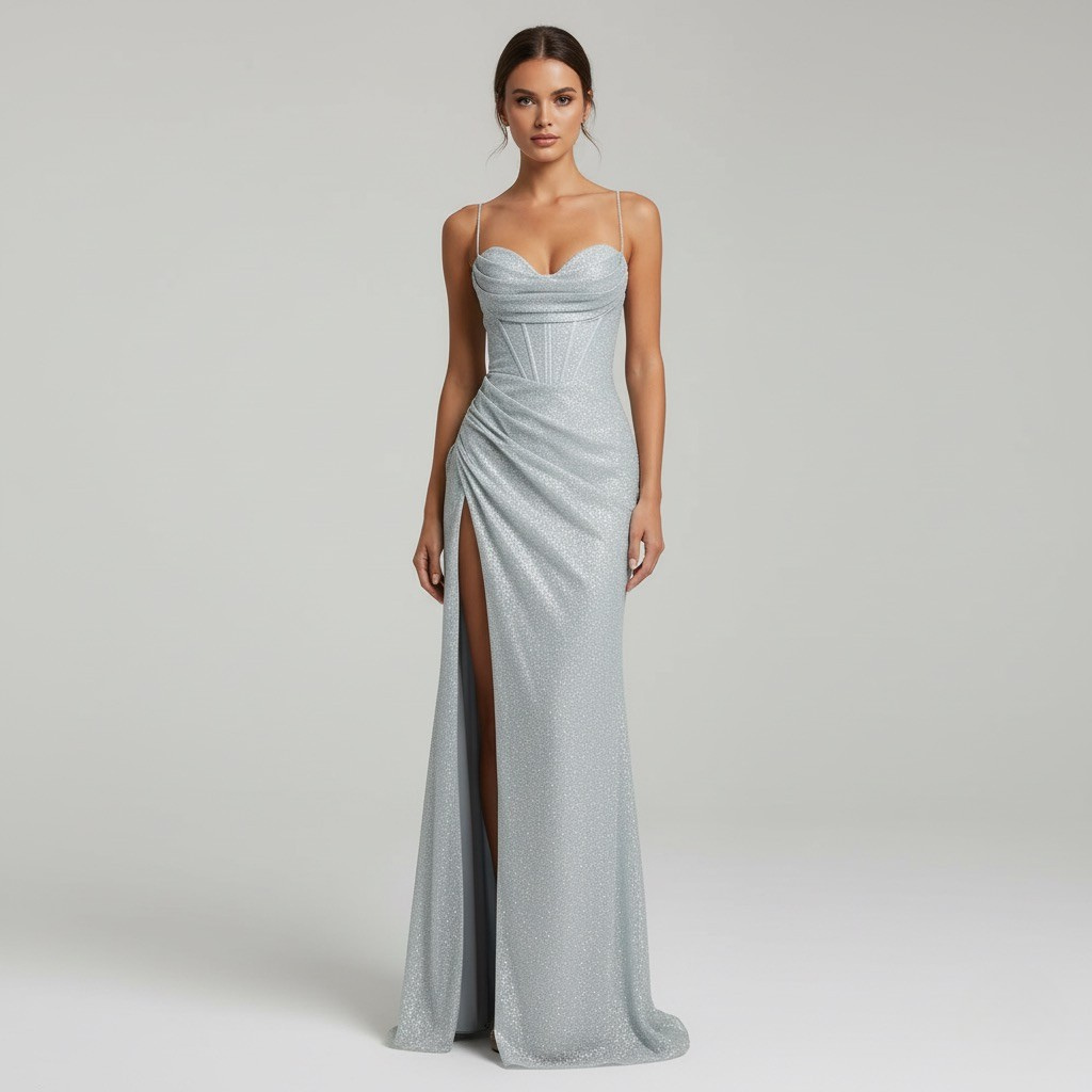 Aria | Vestido maxi fruncido