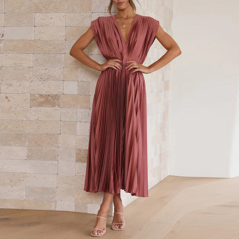 Ariana | Vestido midi plisado