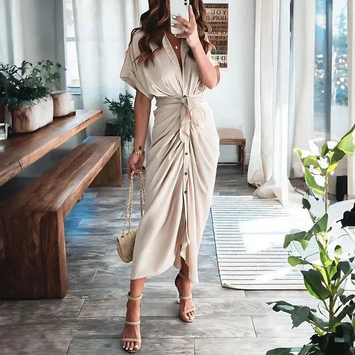 Audrey | Vestido midi cruzado