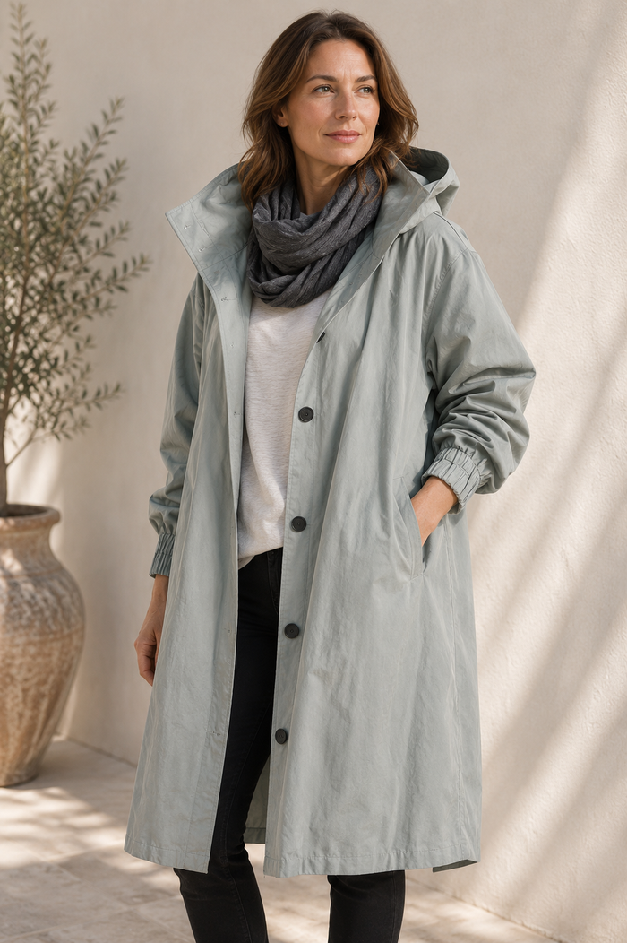 Chaqueta impermeable transpirable oversize para mujer