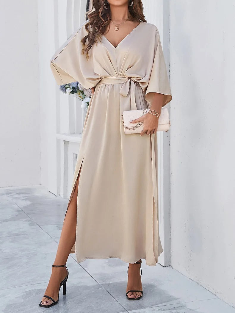 Celeste | Vestido maxi cruzado