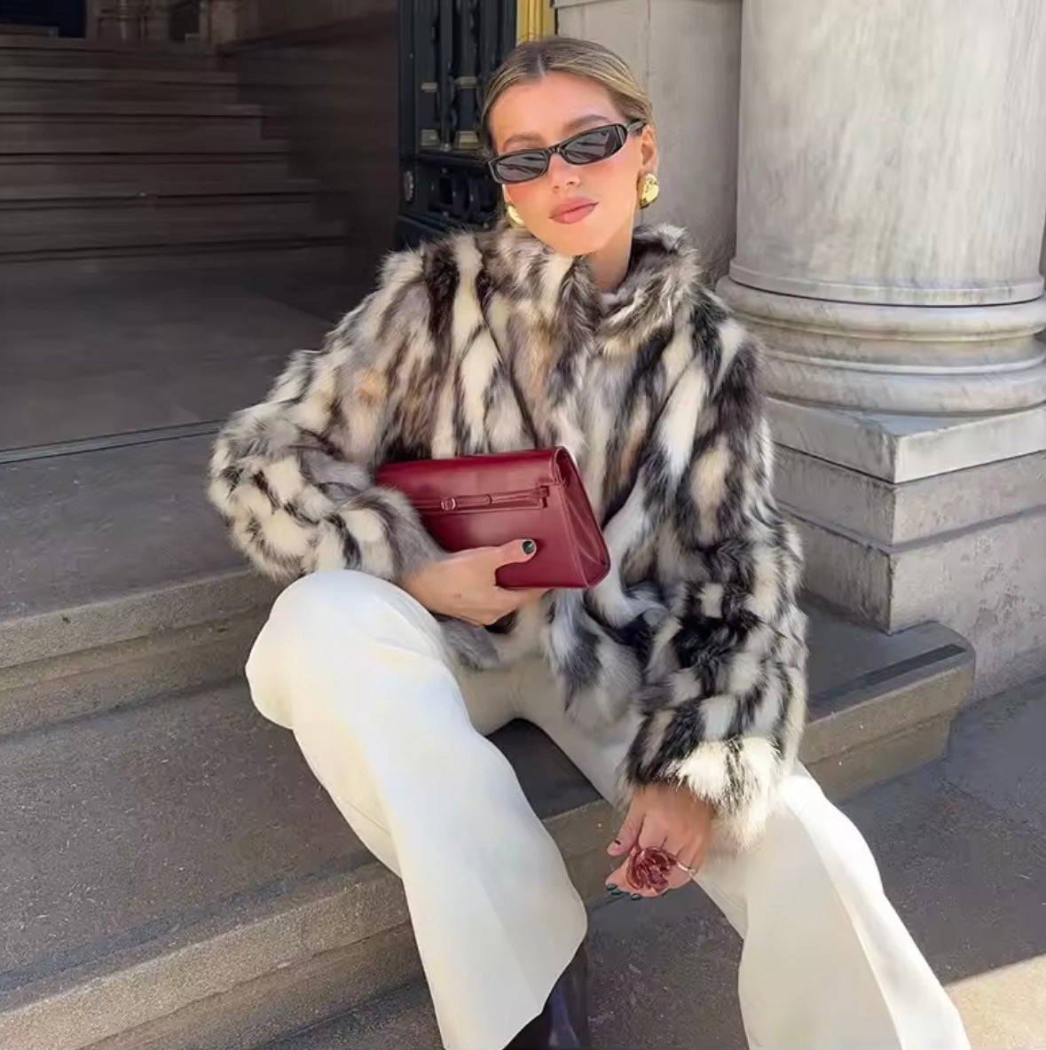 Faux Fur | Abrigo de estampado animal