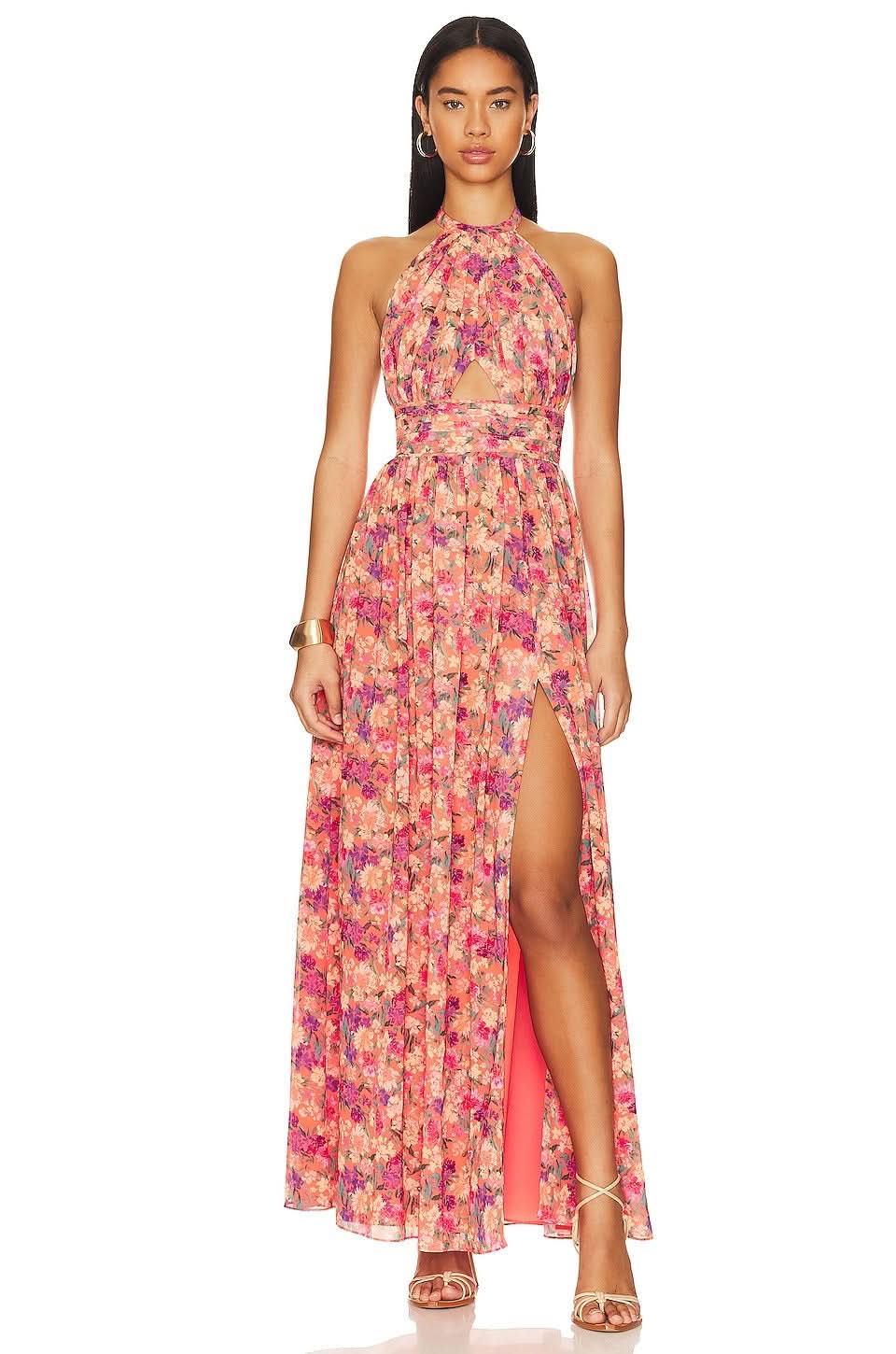 Vestido maxi con aberturas
