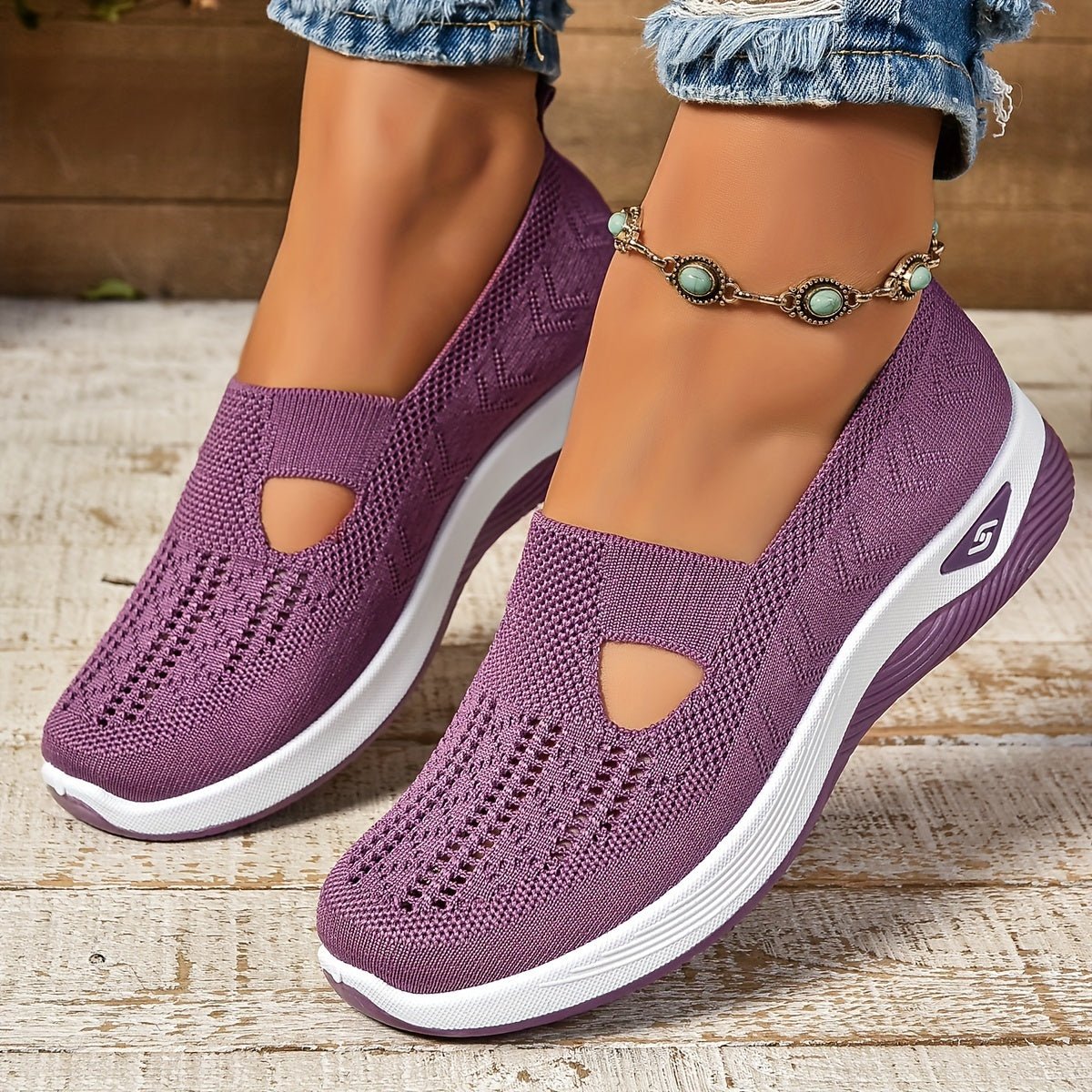 Sandalias ortopédicas transpirables sin cordones para mujer
