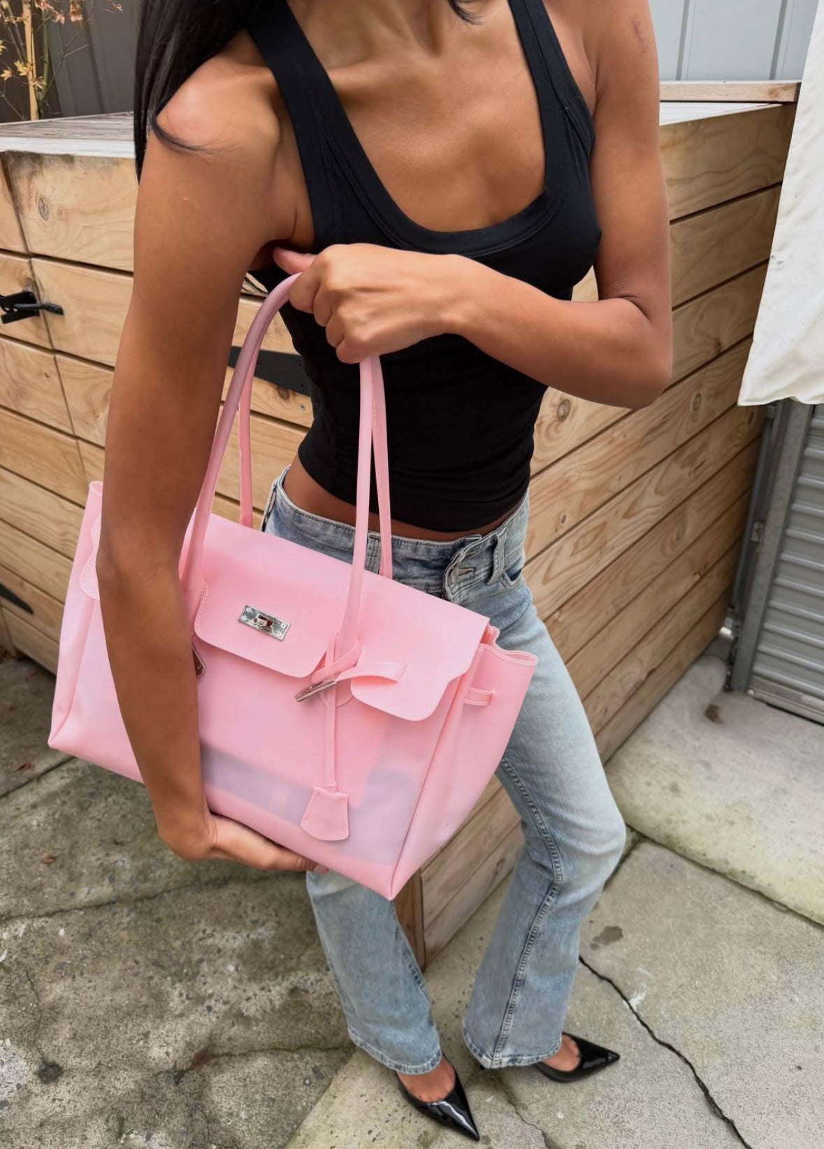 Structured Faux | Top de piel