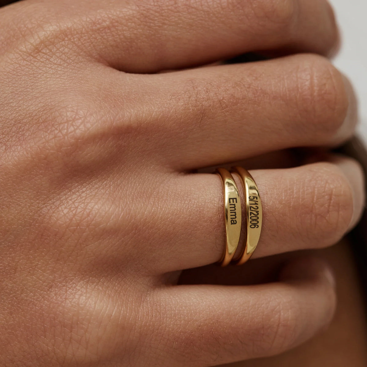 Engraved Name Band Ring
