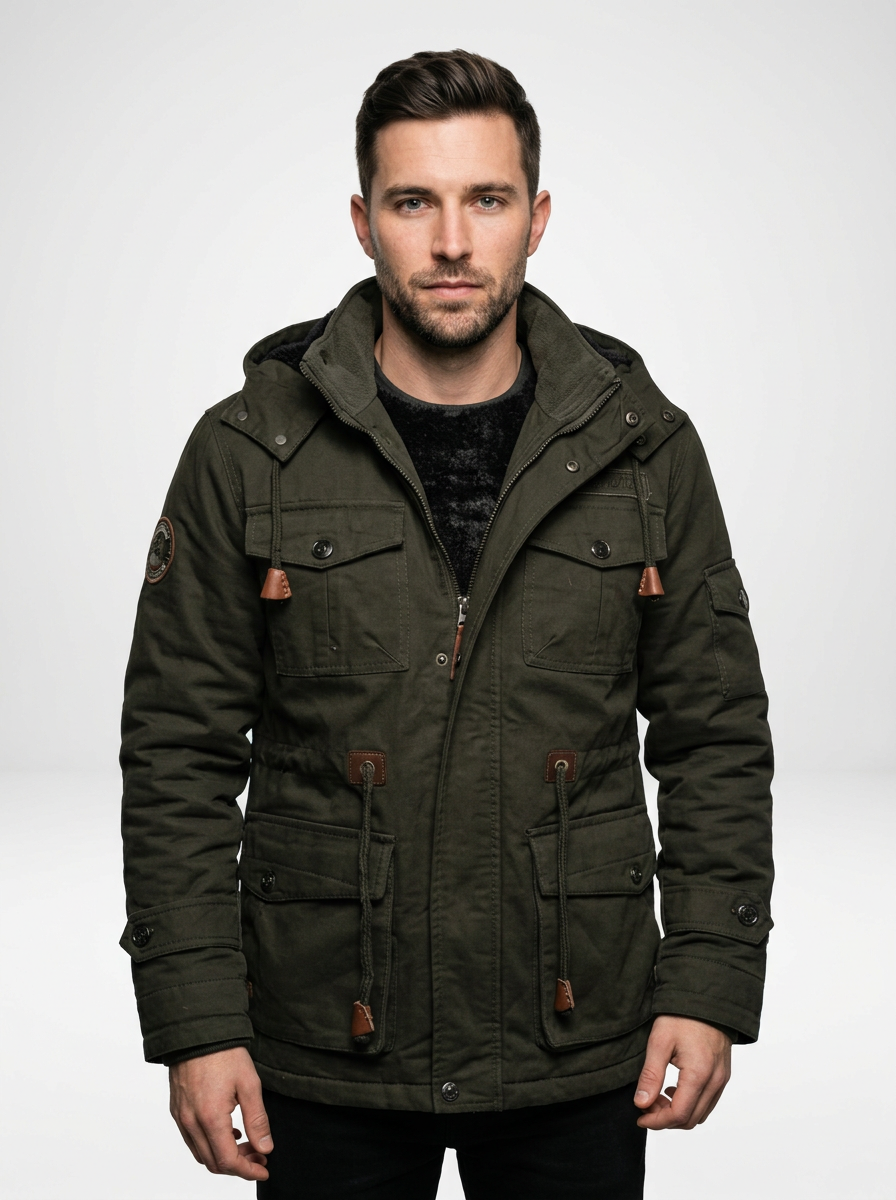 Men’s Utility Zip Front Bomber Jacket