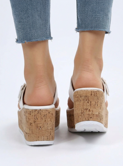 Braided Rope Platform Wedge Sandals