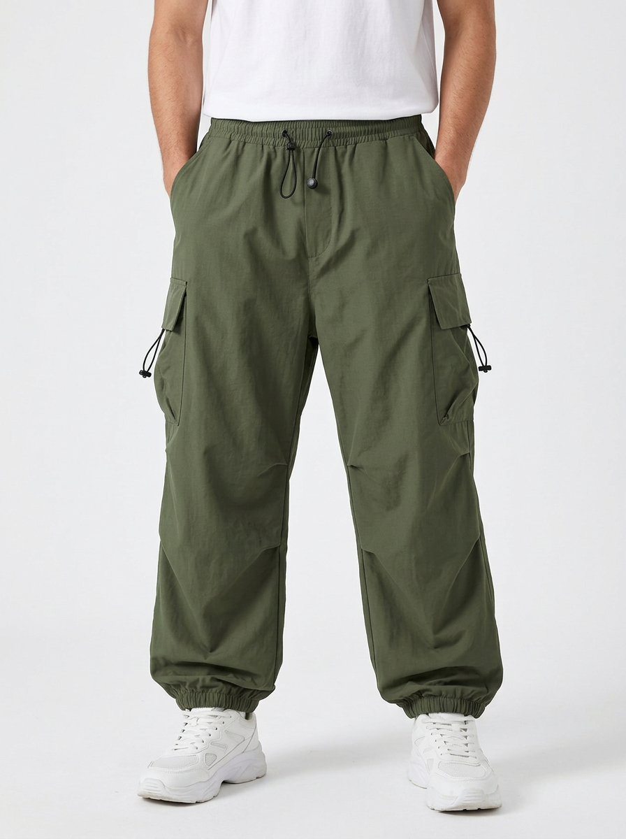 Men’s Oversized Drawstring Cargo Pants