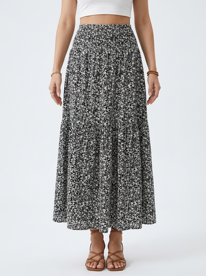 Floral A-Line Maxi Skirt