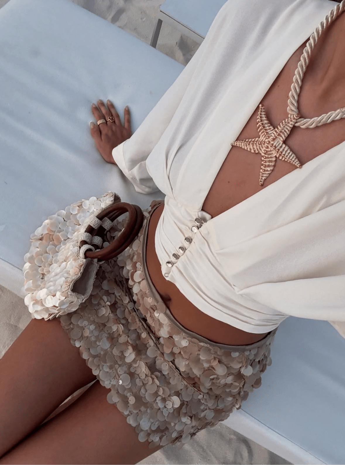 Gwen | Falda corta de lentejuelas grandes