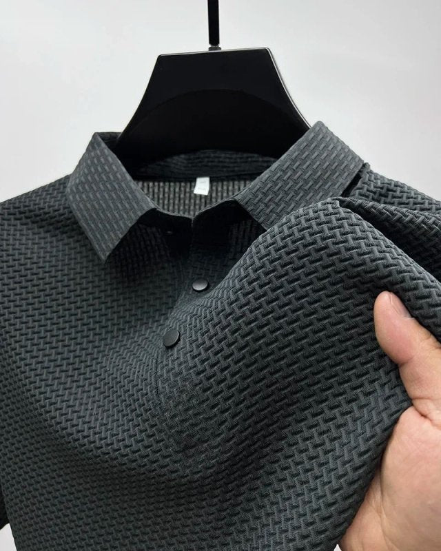 Camisa de corte ajustado de manga corta para hombre