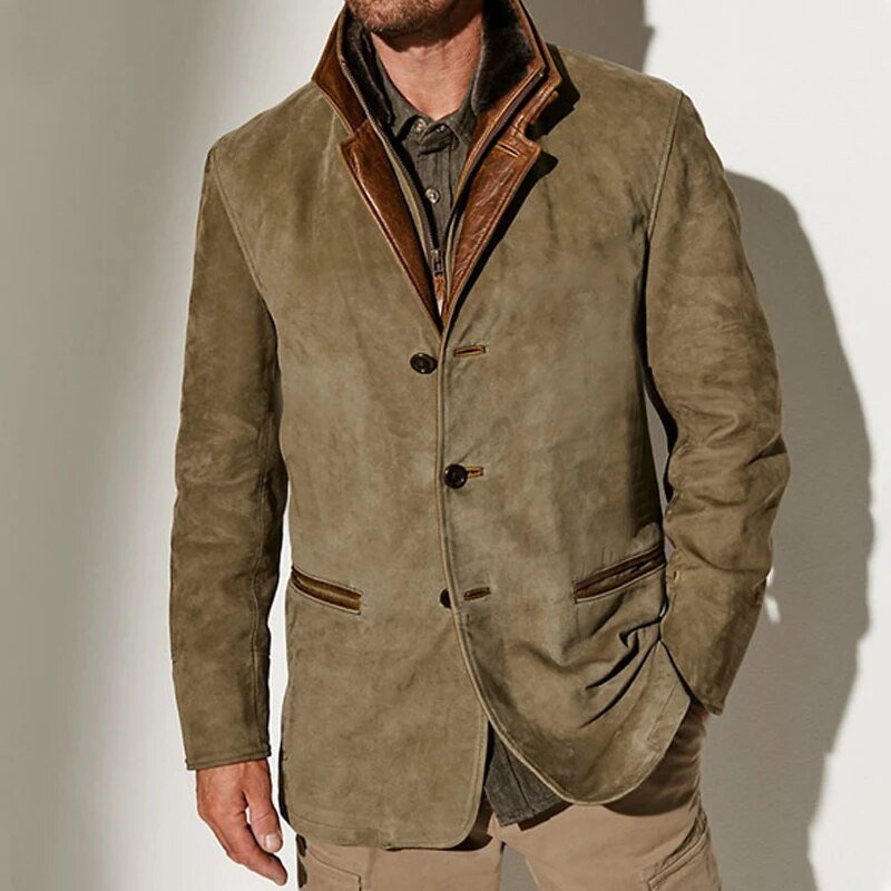 Chaqueta abotonada de invierno para hombre