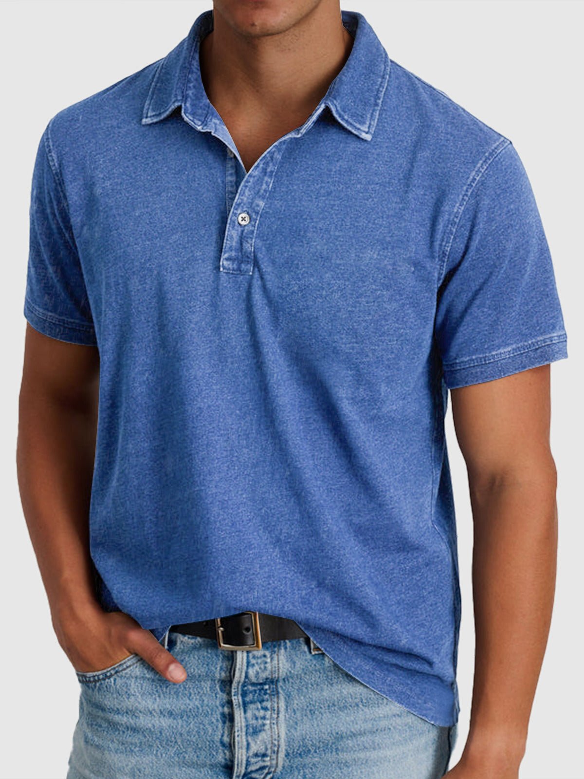 Polo de manga corta de corte relajado para hombre